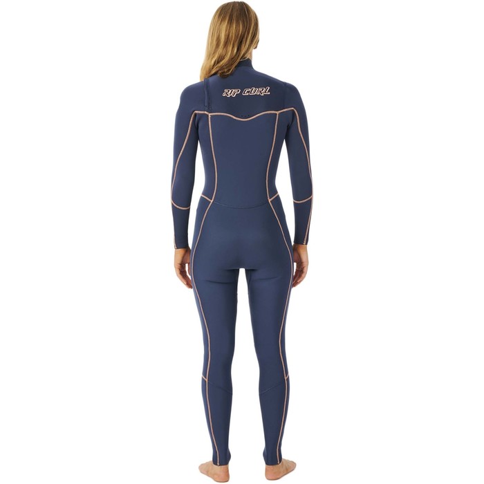 2023 Rip Curl Frauen Dawn Patrol Performance 5/3mm Brustreiverschluss Neoprenanzug WSMYAW - Navy